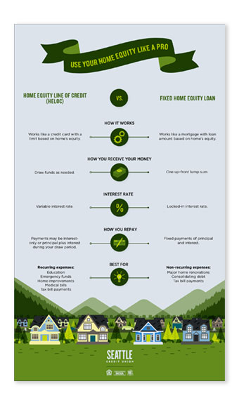 equity loan vs line of credit infographic