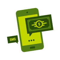 text message banking icon